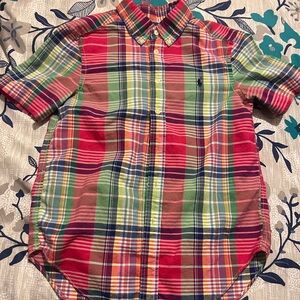 Boy’s Polo by Ralph Lauren Multicolor Plaid Shirt size M (10-12)